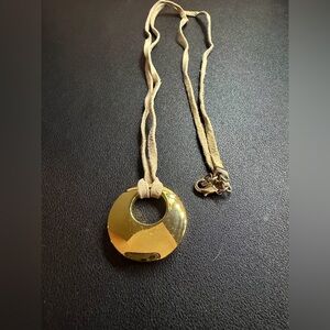 Banana Republic Elegant Gold Pendant Necklace